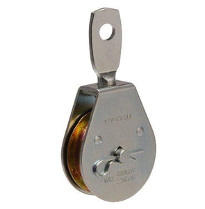 Campbell 2" Heavy Duty Steel Pulley, Single Sheave, Swivel Eye