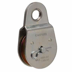 Campbell 2" Heavy Duty Steel Pulley, Single Sheave, Fixed Eye