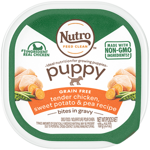 Nutro Puppy Tender Chicken & Rice Recipe Cuts In Gravy Dog Food Trays