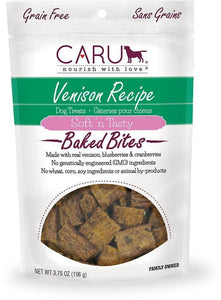 Caru Natural Grain Free Venison Recipe Bites for Dogs