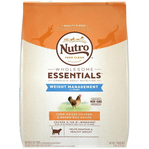 Nutro Wholesome Essentials Weight Management Adult Chicken and Brown Rice Dry Cat Food
