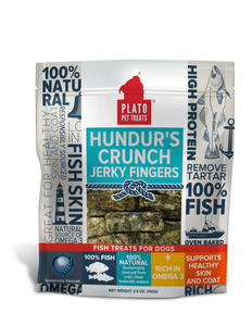 Platos Pet Treats Hundur’s Crunch Jerky Fingers Fish Dog Treats