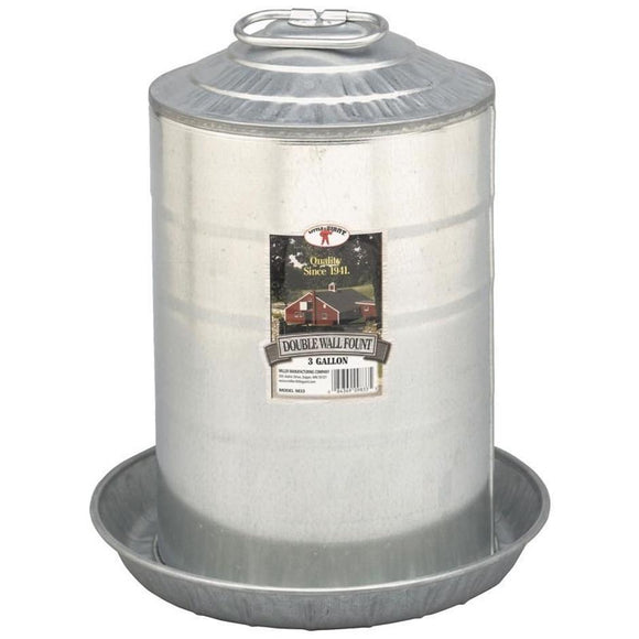 LITTLE GIANT DOUBLE WALL POULTRY FOUNT GALVANIZED